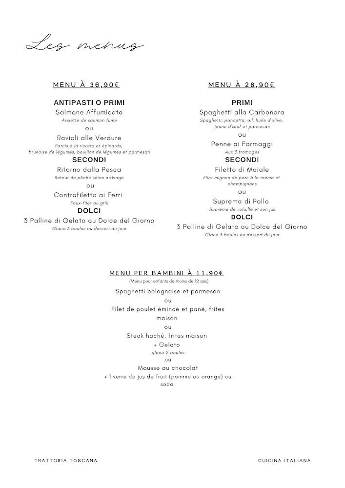 Trattoria Toscana - Menu Image 3